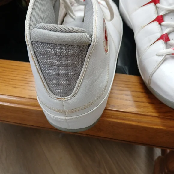 Converse White and Red High-Top Sneakers